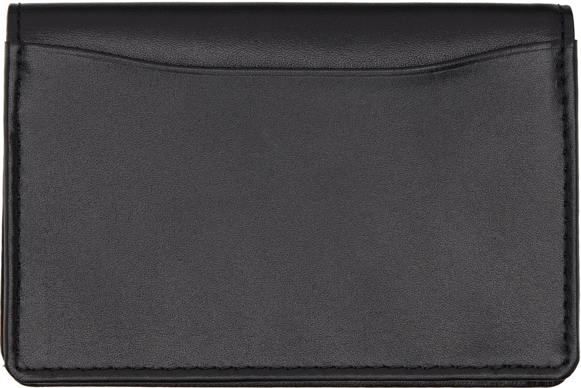 YOHJI YAMAMOTO Black Leather Card Holder