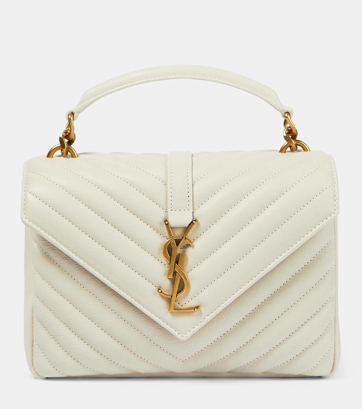 ショルダーバッグ・ポシェット SAINT LAURENT CREAM LEATHER COLLEGE MEDIUM SHOULDER BAG Saint Laurent College Medium leather shoulder bag Saint Laurent
