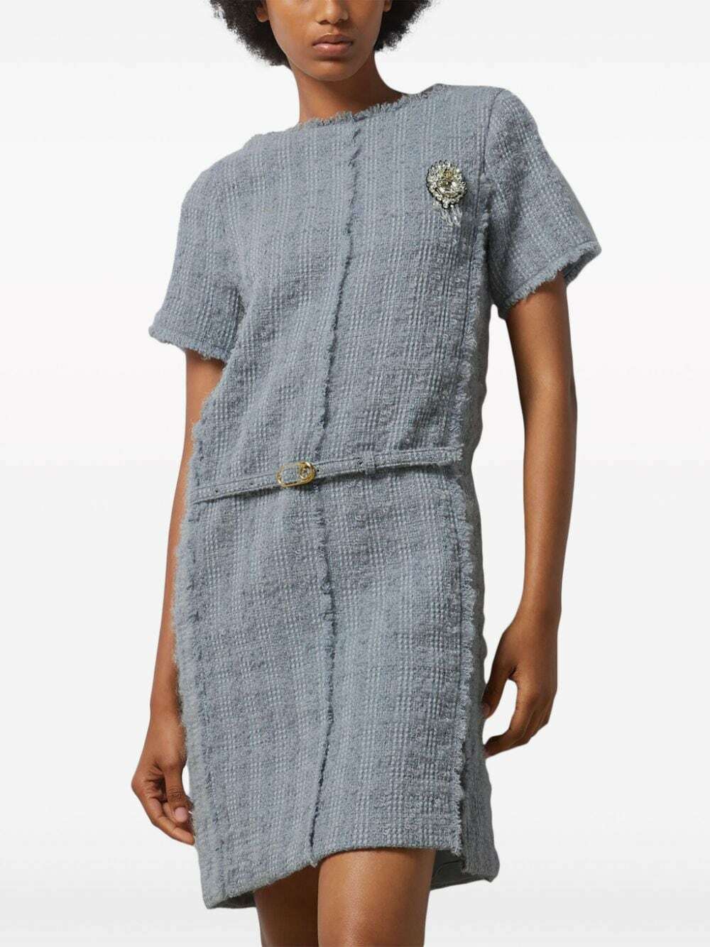 GUCCI - Wool Tweed Mini Dress Gucci