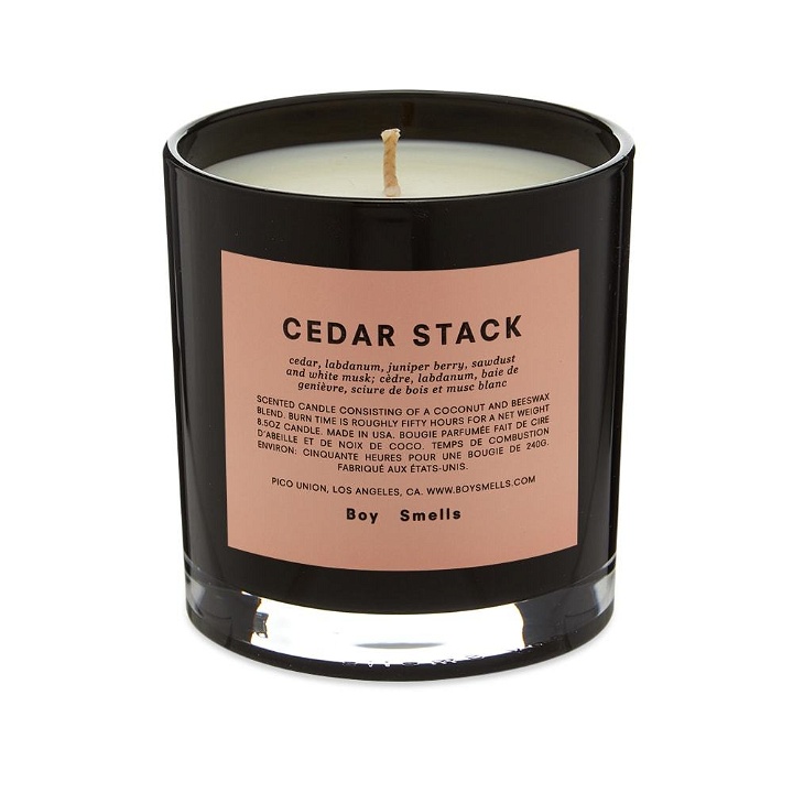 Photo: Boy Smells Cedar Stack Scented Candle
