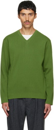 Solid Homme Green Wool Sweater