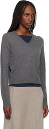 arch4 Gray Boston V-Neck Sweater