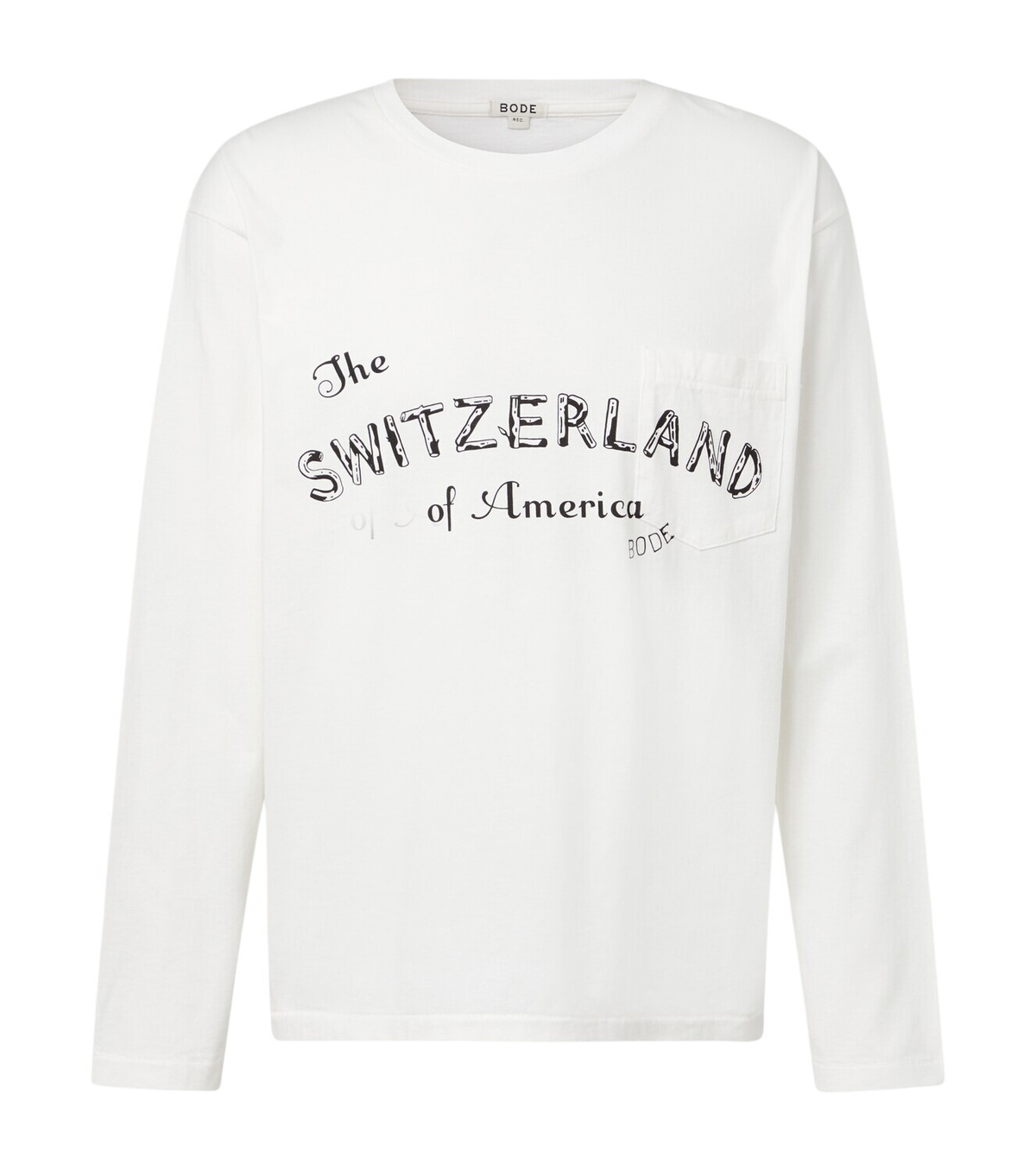 BODE Men's Game Point Pocket T-Shirt in Black Bode