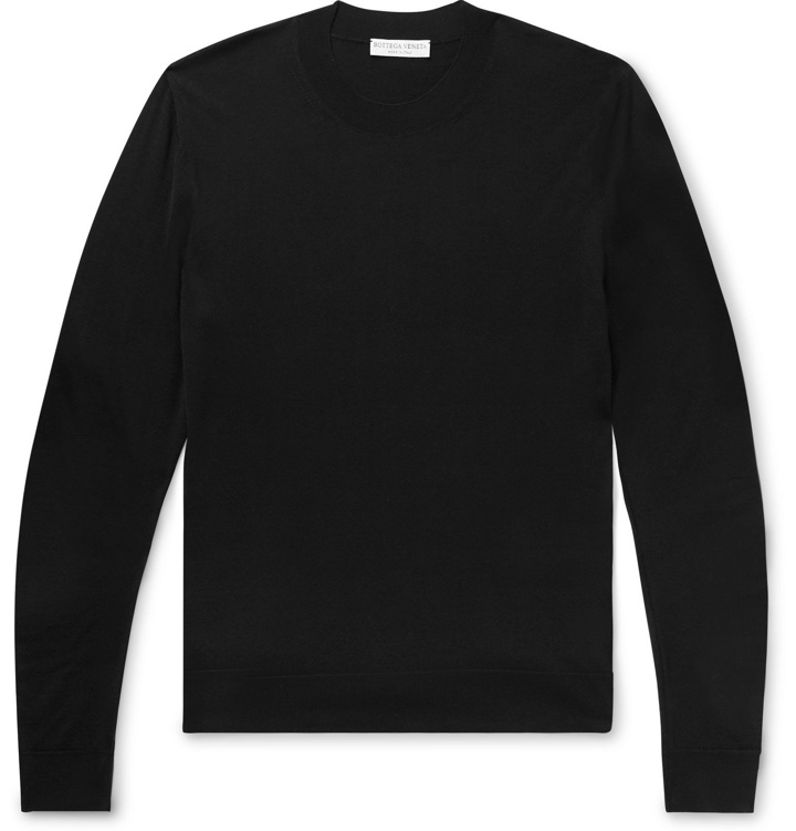 Photo: Bottega Veneta - Slim-Fit Logo-Intarsia Wool Sweater - Black