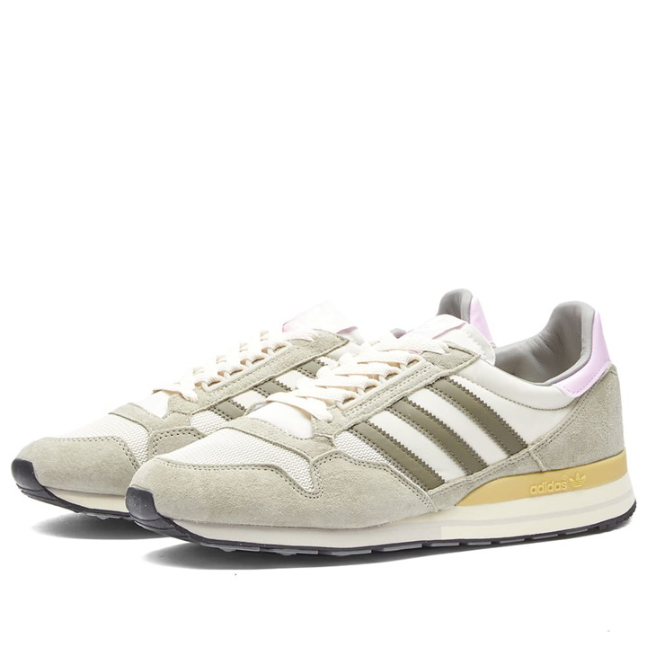 Photo: Adidas Men's ZX 500 Sneakers in Grey/Branch/Lilac