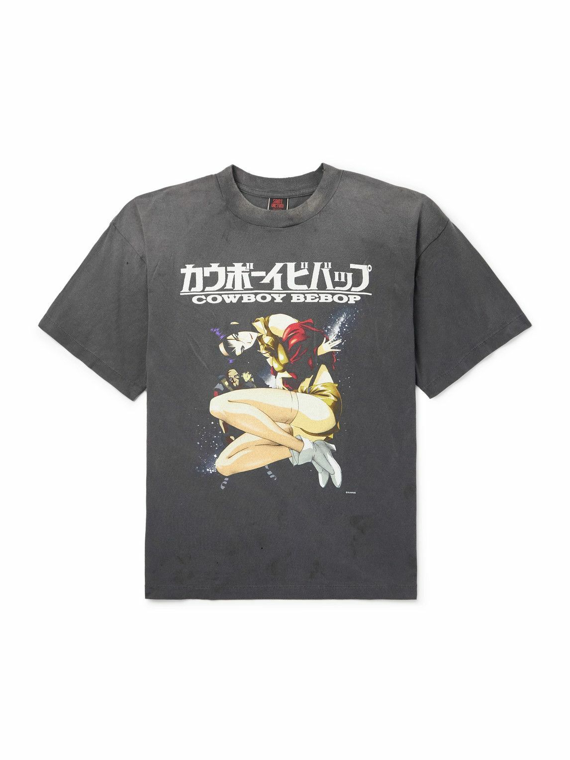 SAINT MXXXXXX - Cowboy Bebop Printed Cotton-Jersey T-Shirt - Black