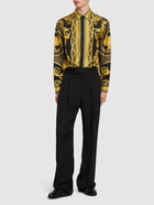 VERSACE Informal Printed Silk Twill Shirt