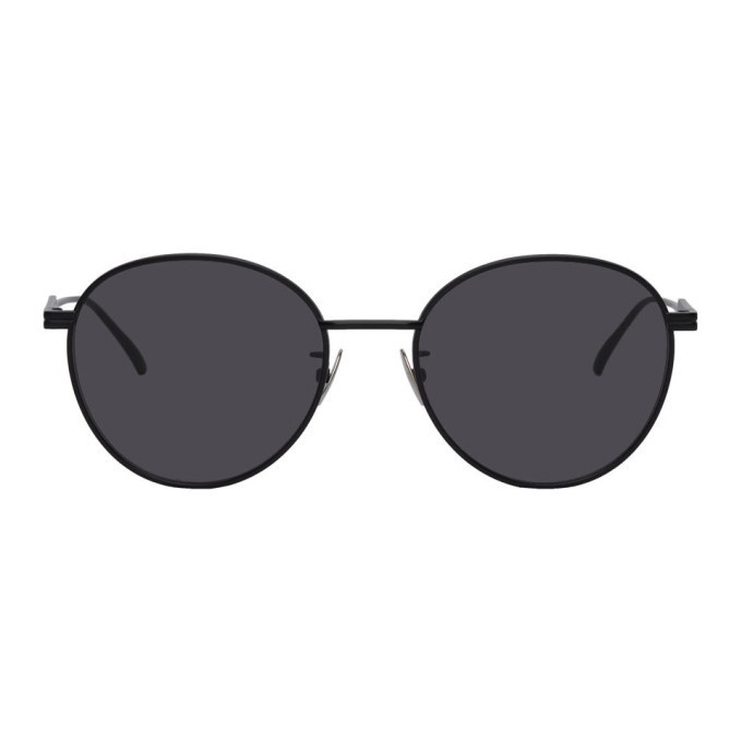 Photo: Bottega Veneta Black Round Sunglasses