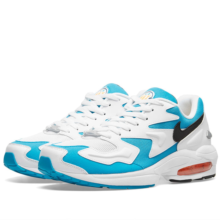 Photo: Nike Air Max2 Light White, Blue & Orange