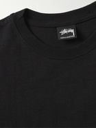 Stussy - Logo-Print Cotton-Jersey T-Shirt - Black