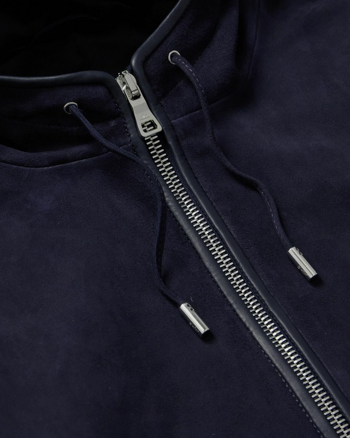 Mr P. - Suede Hoodie - Blue