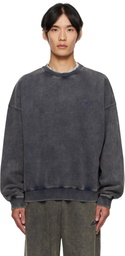 We11done Navy Bleached Sweatshirt