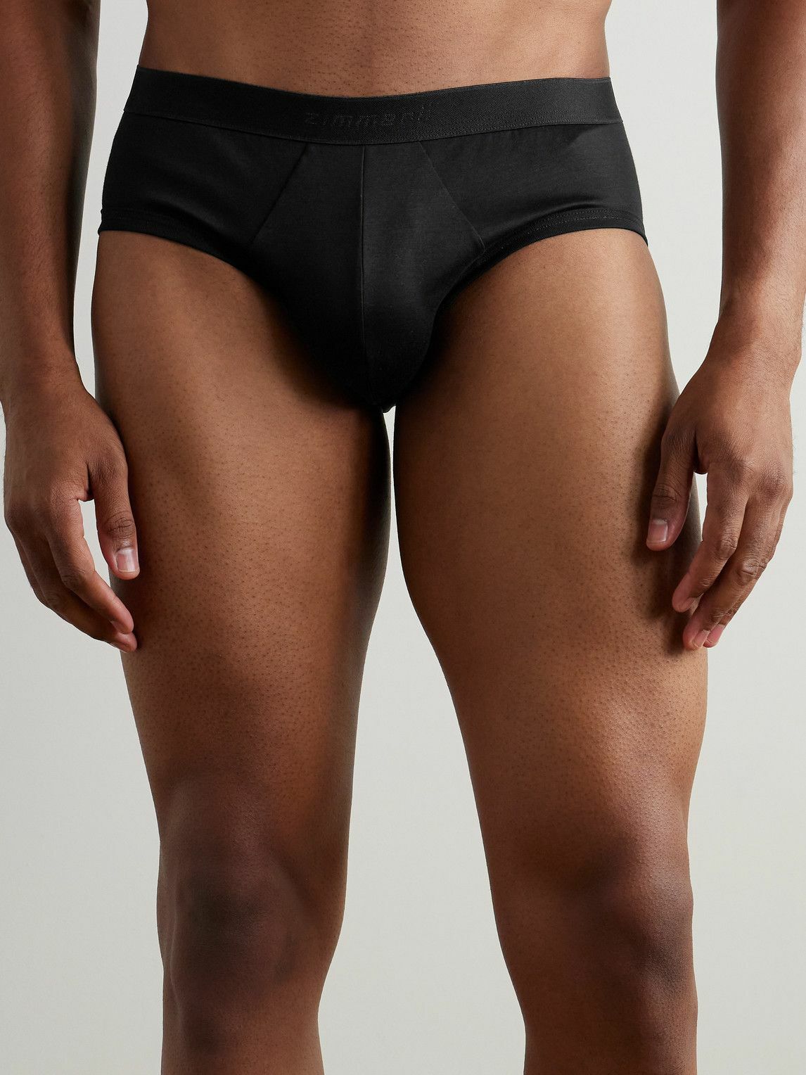ZIMMERLI - Sea Island Cotton Briefs - Black