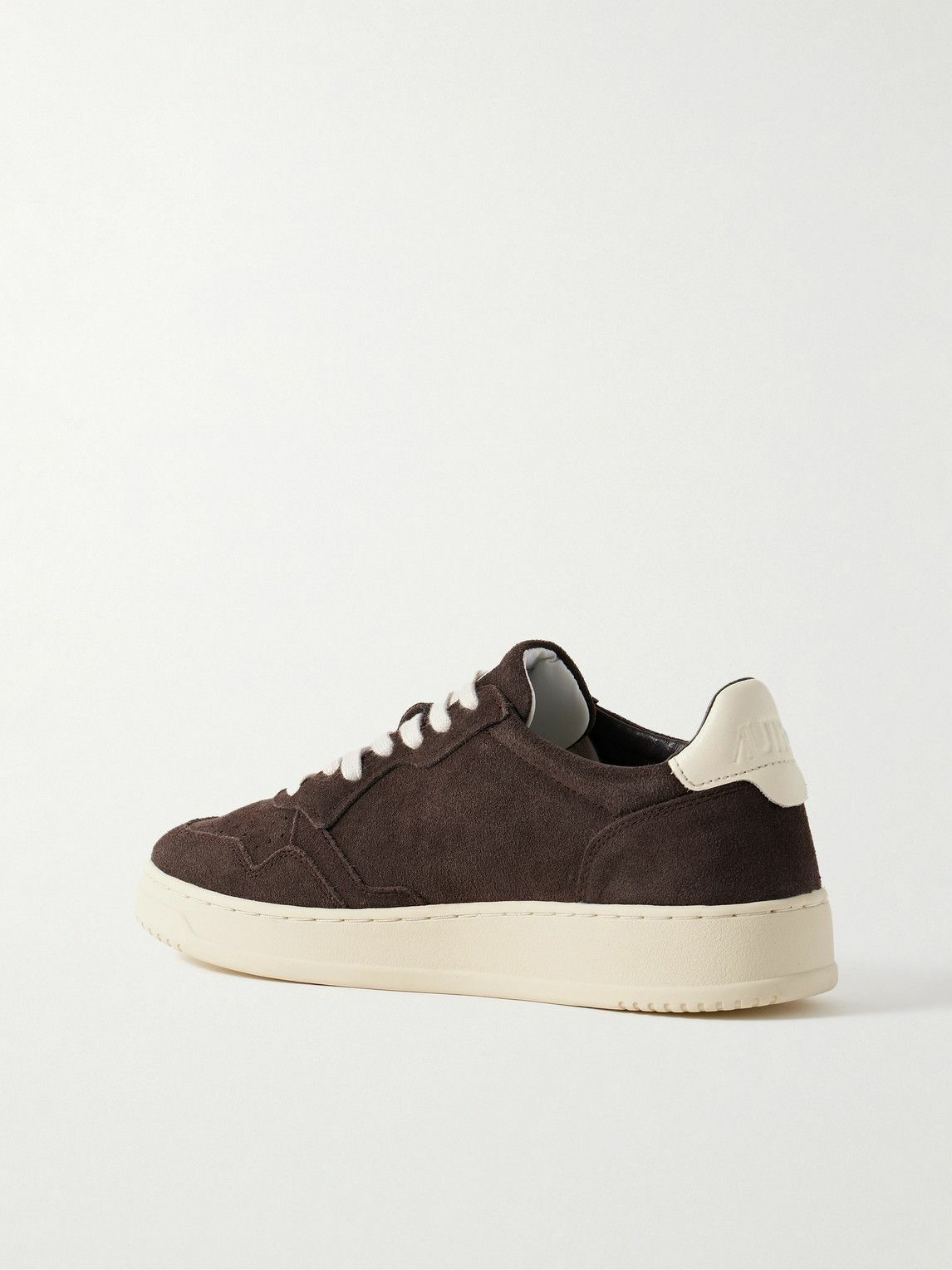 Autry - Medalist Leather-Trimmed Suede Sneakers - Brown Autry