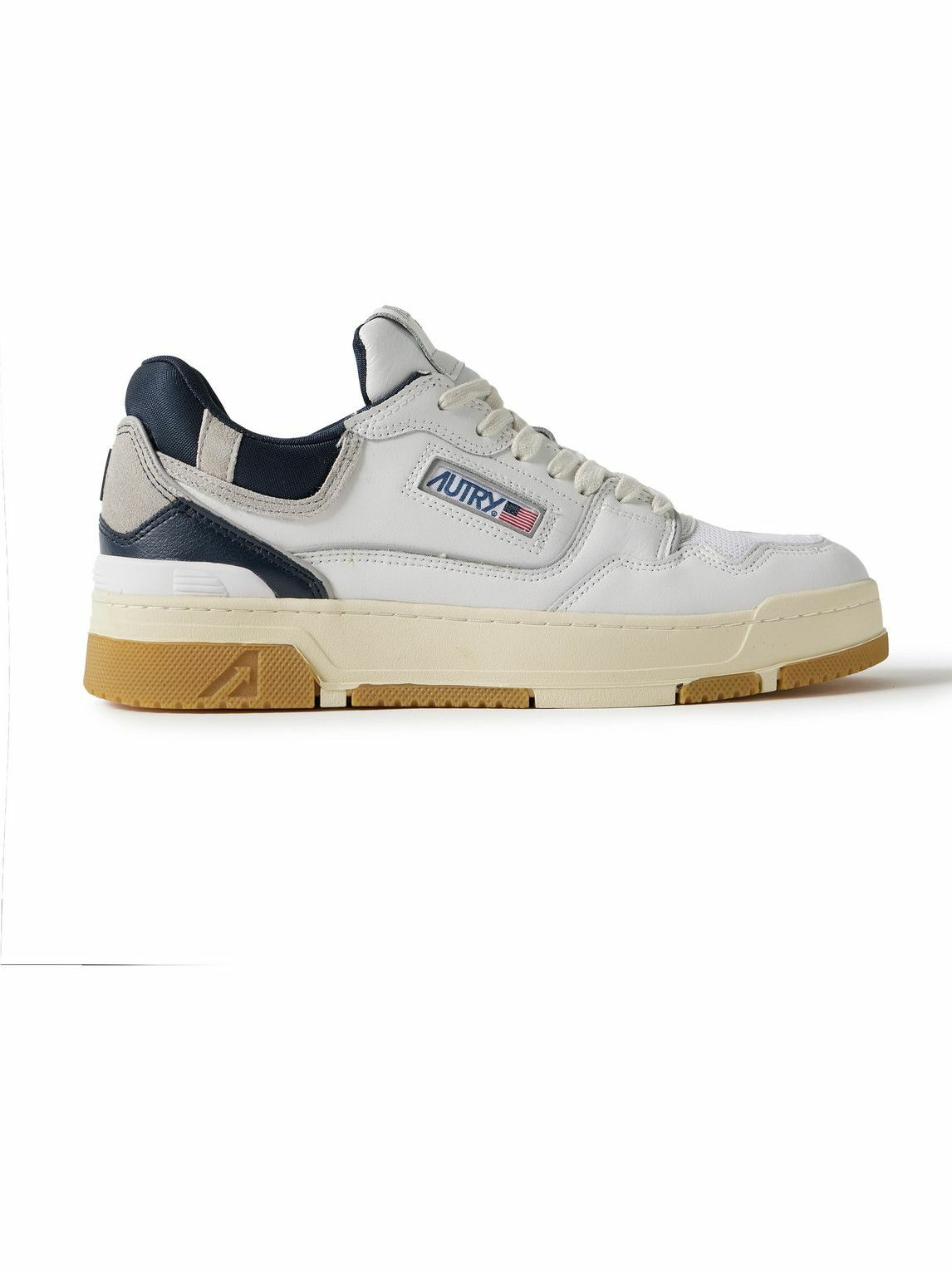 【送料&関税込】Autry Clc Leather Trainers Autry Clc Low Sneakers In White Leather And Suede