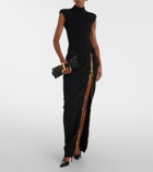 Balmain Anthem leather clutch
