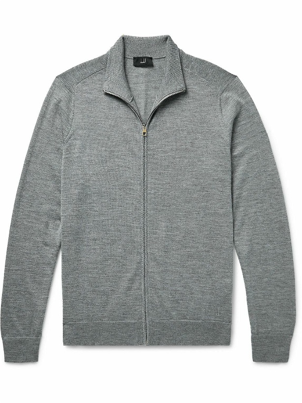 Photo: Dunhill - Cashmere Zip-Up Cardigan - Gray