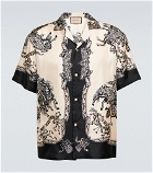Gucci - Printed silk twill bowling shirt
