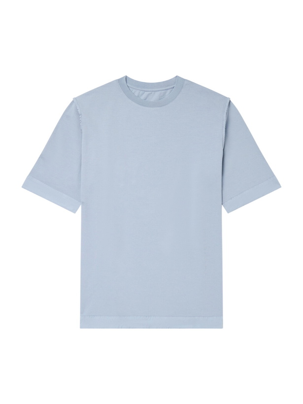 Photo: Casey Casey - Felix Garment-Dyed Cotton-Jersey T-Shirt - Blue