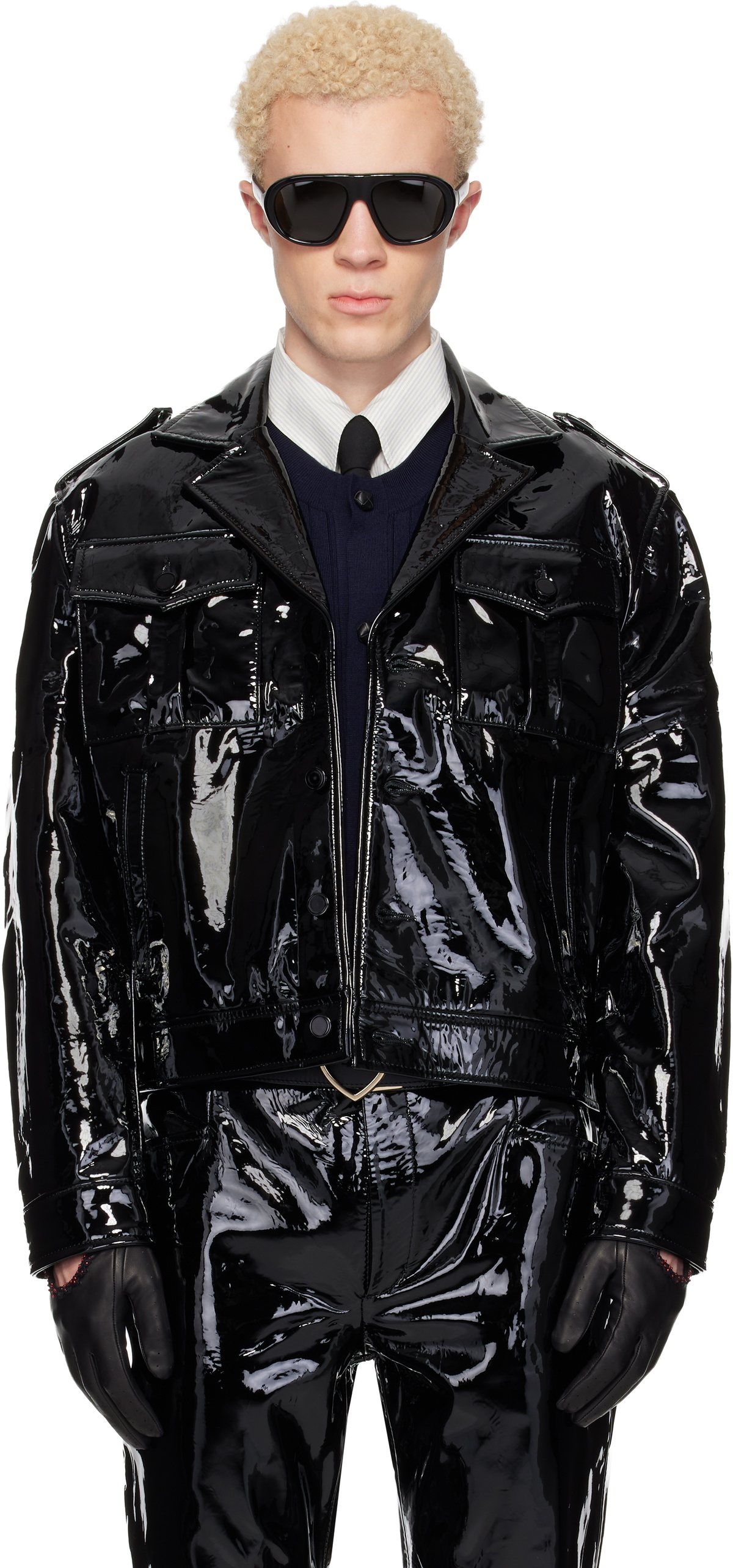 ジャケット・アウター Ernest w baker Virgin wool check jacket Ernest W. Baker Wool Harrington Jacket - Black/White | Garmentory