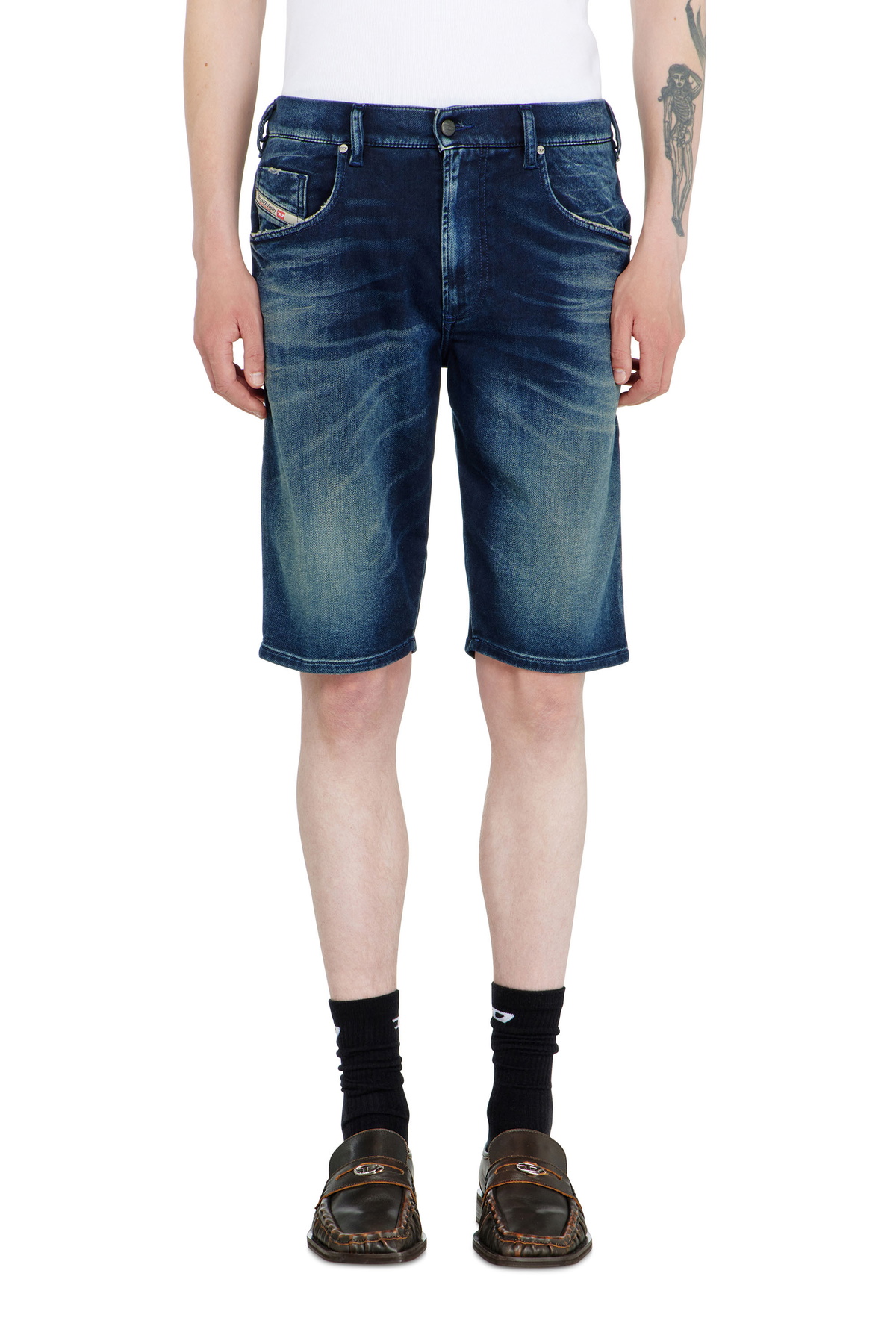 Diesel Chino shorts in shaded Jogg Jeans - Denim short pants Mens in Blue