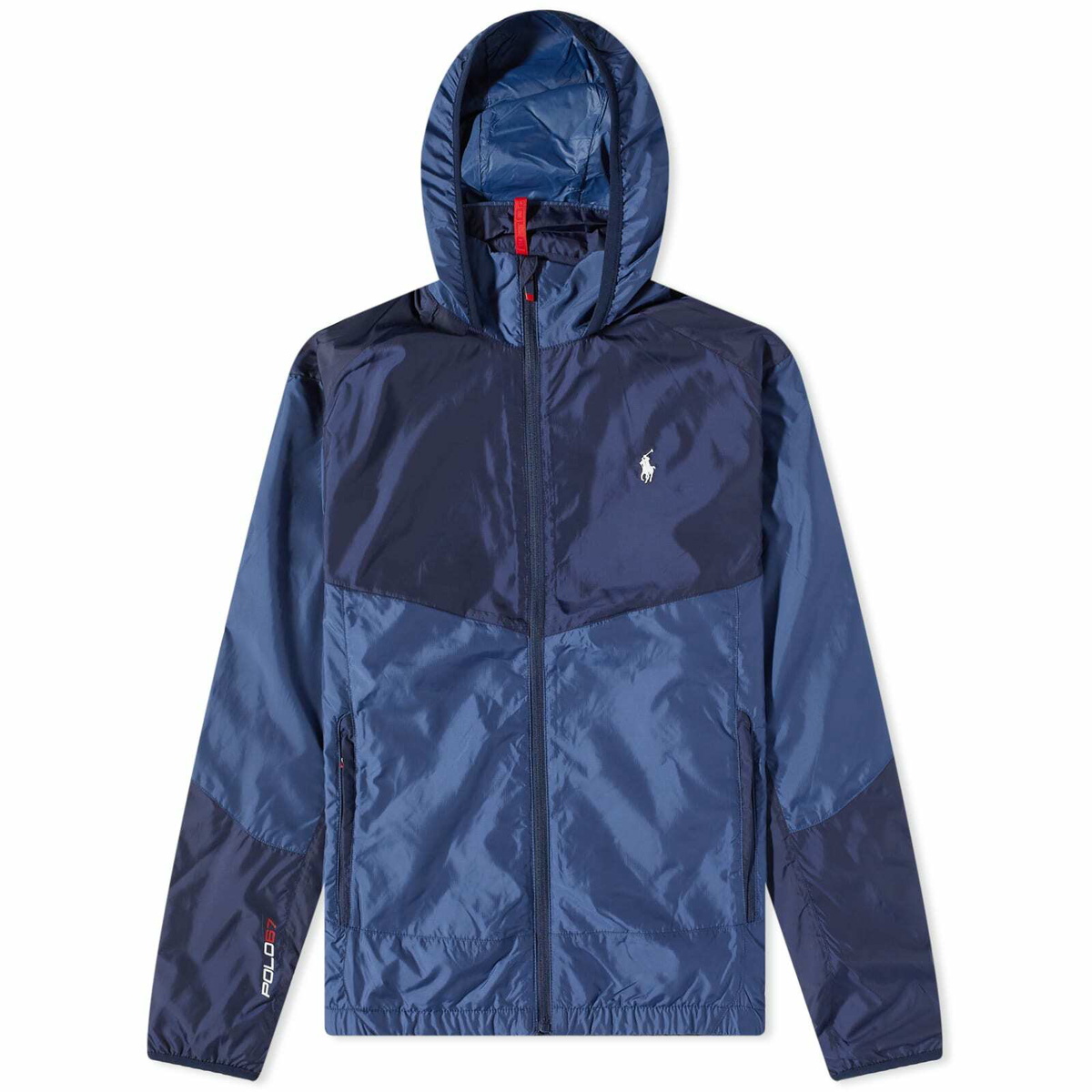 Polo Ralph Lauren Men's Hooded Windbreaker in Light Navy/Newport Navy