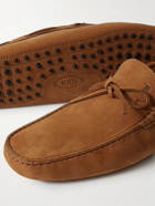 Tod's - Gommino Suede Driving Shoes - Brown