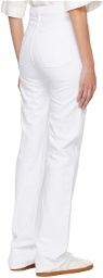KHAITE White 'The Danielle' Jeans