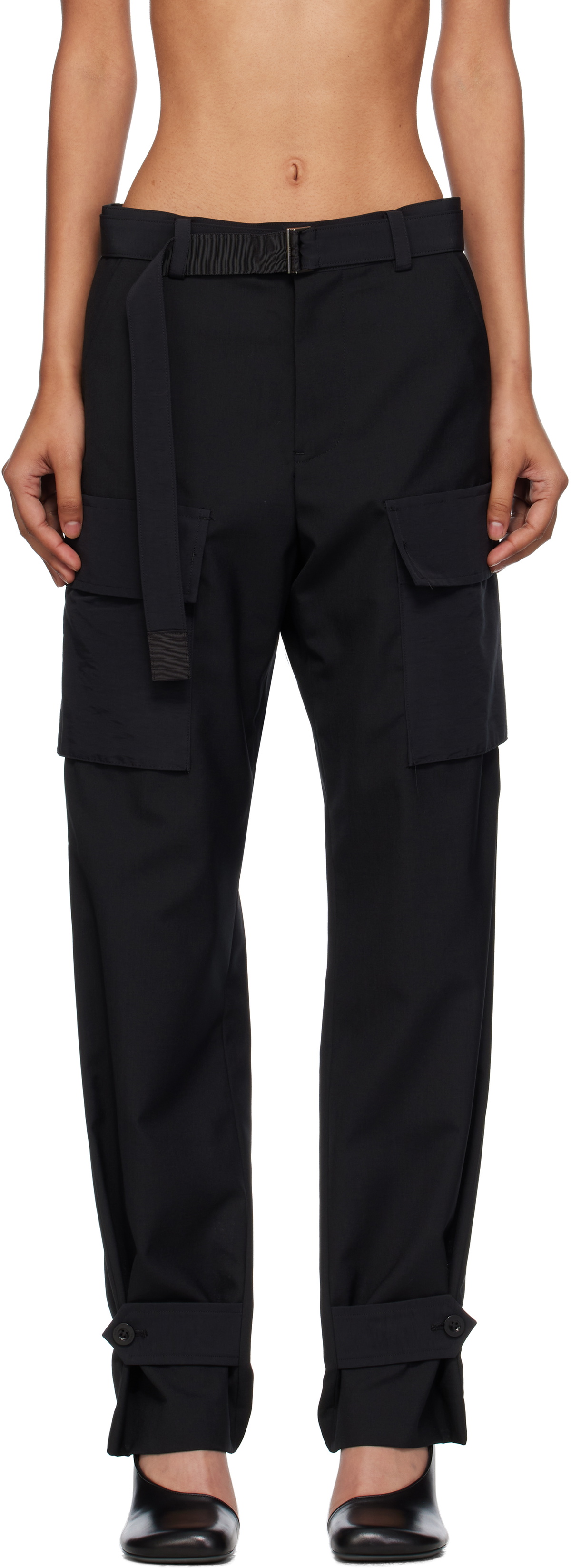 sacai Black Suiting Trousers