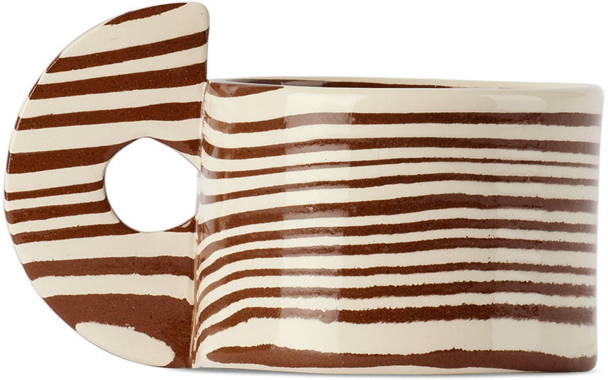 Henry Holland Studio Brown & White Stripe Mug