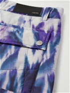 AMIRI - Flared Tie-Dyed Quilted Shell Cargo Trousers - Purple