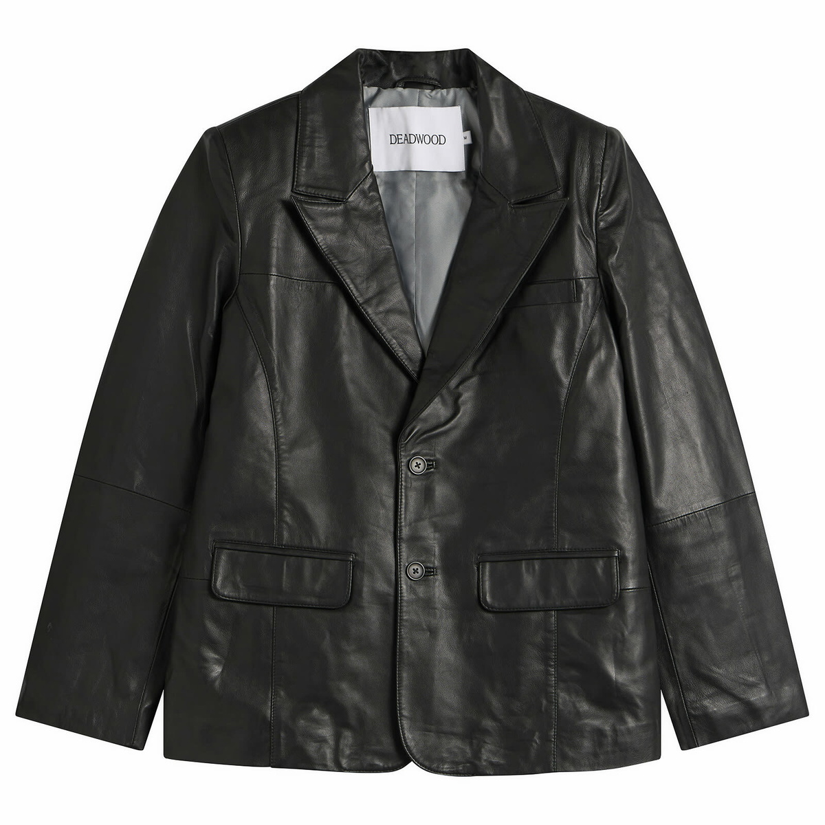 Deadwood Men's Stanley Leather Blazer in Black