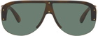 Versace Tortoiseshell Medusa Biggie Pilot Sunglasses