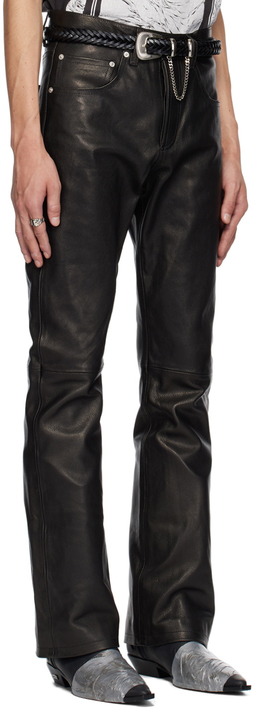 Enfants Riches Déprimés Black Flared Leather Pants Enfants Riches Deprimes