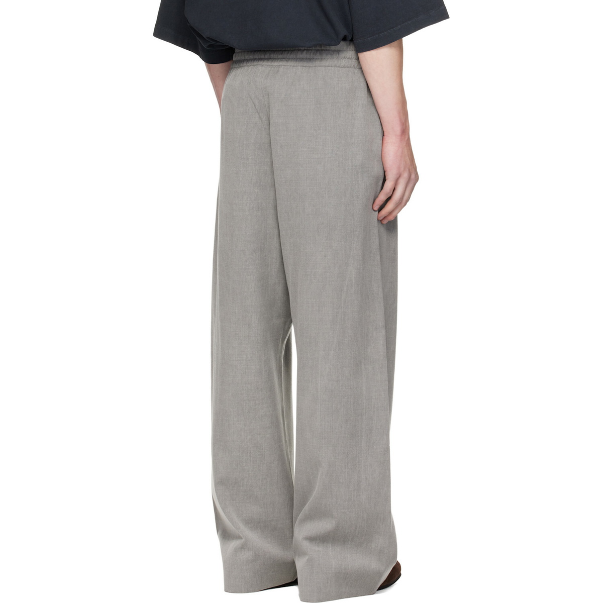 Fear of God Gray Wide Leg Drawstring Trousers