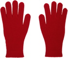 TOTEME Red Cashmere Gloves