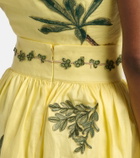 Agua by Agua Bendita Nori floral-appliqué linen miniskirt