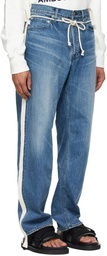 Ambush Blue Drawstring Side-Taped Jeans