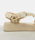 Chloé Mila logo platform sandals