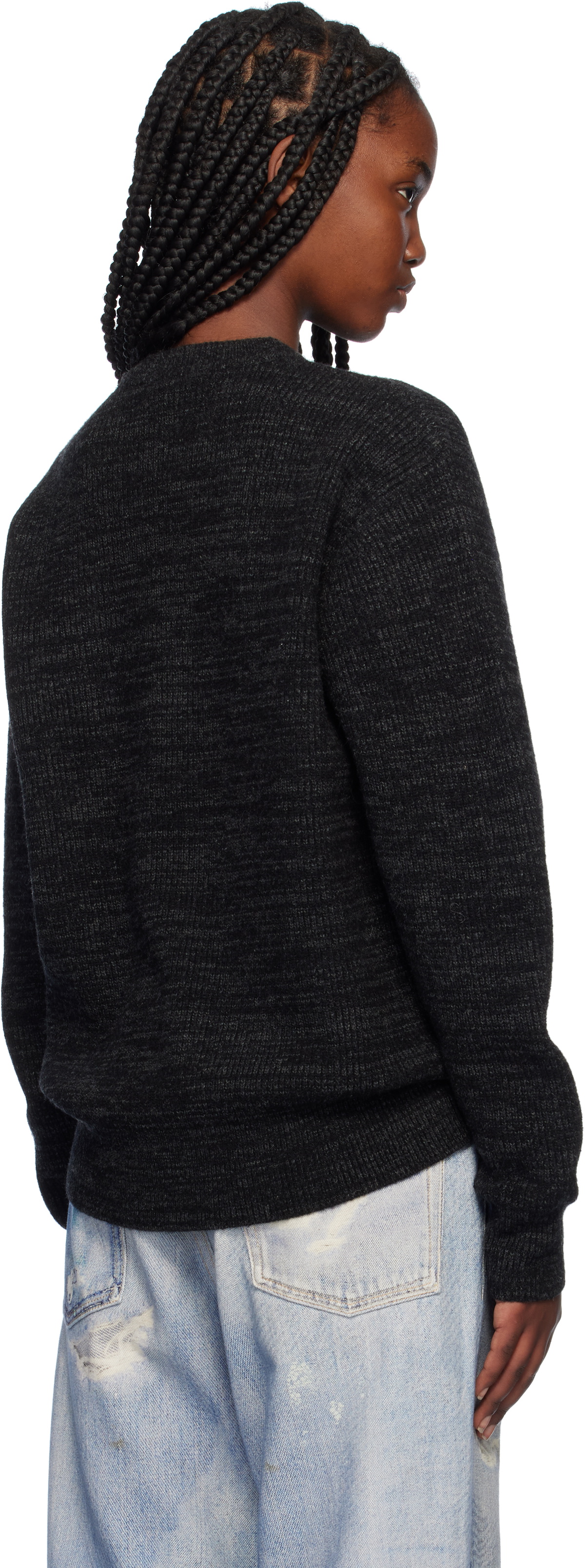 Études Black Regular Round Neck Sweater
