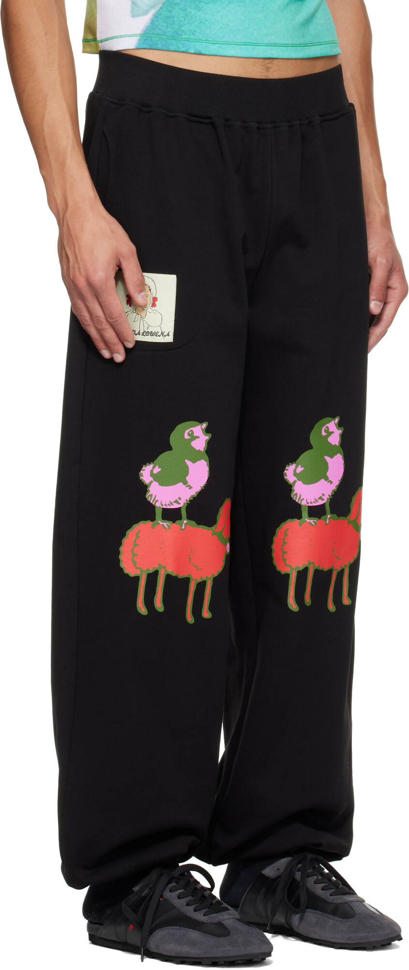 Chopova Lowena Black Piggy Back Sweatpants