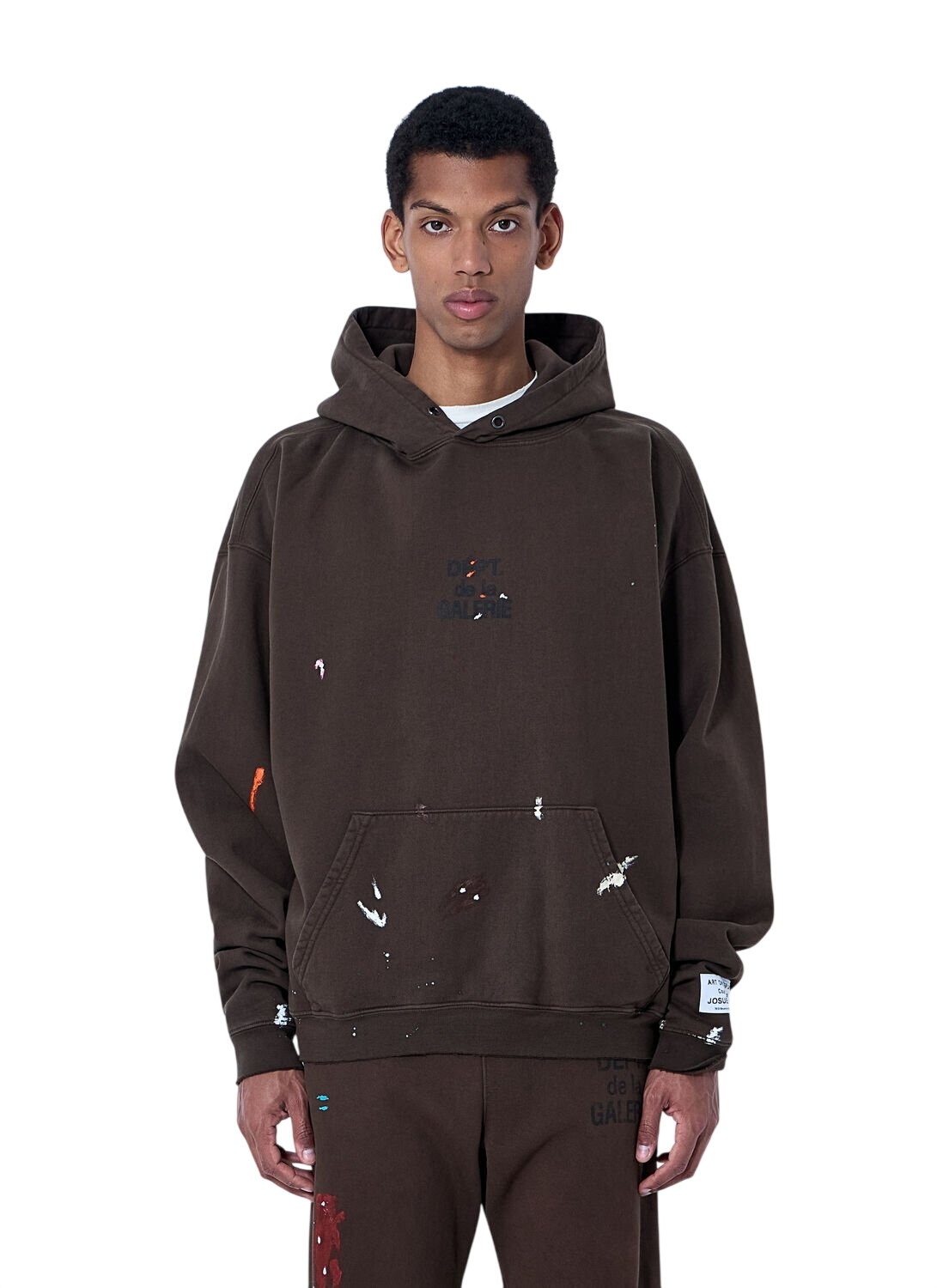 FFFPOSTALSERVICE Black Curved Zip-Up Hoodie FFFPOSTALSERVICE