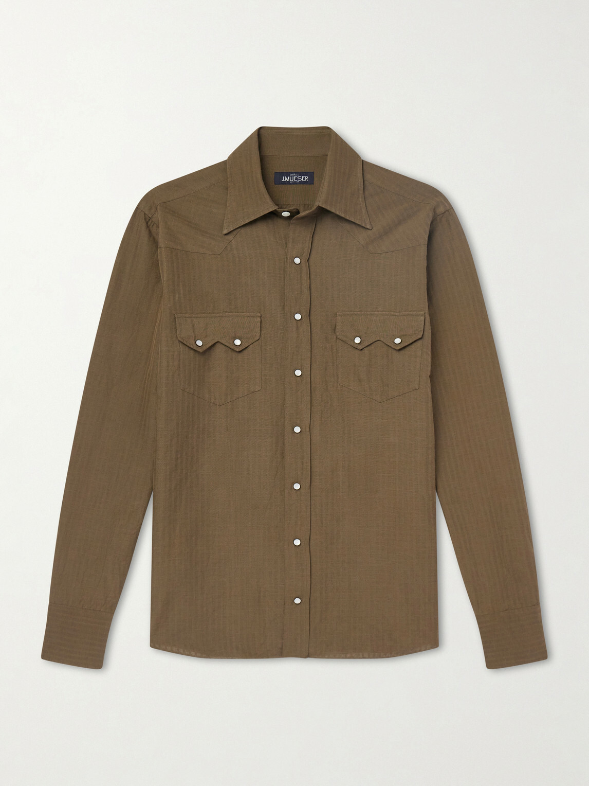 J. Mueser - Cotton Western Shirt - Brown