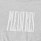 PLEASURES Men's Long Sleeve Stretch Logo T-Shirt in Heather Grey