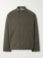 A.PRESSE - US Navy N-4 Deck Cotton-Herringbone Jacket - Green