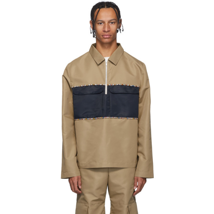 値下げ中　paria /FARZANEH  beige piping shirt paria /FARZANEH Beige Piping Detail Shirt Paria Farzaneh