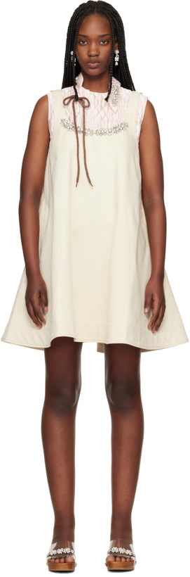 Photo: Simone Rocha Beige A-Line Minidress