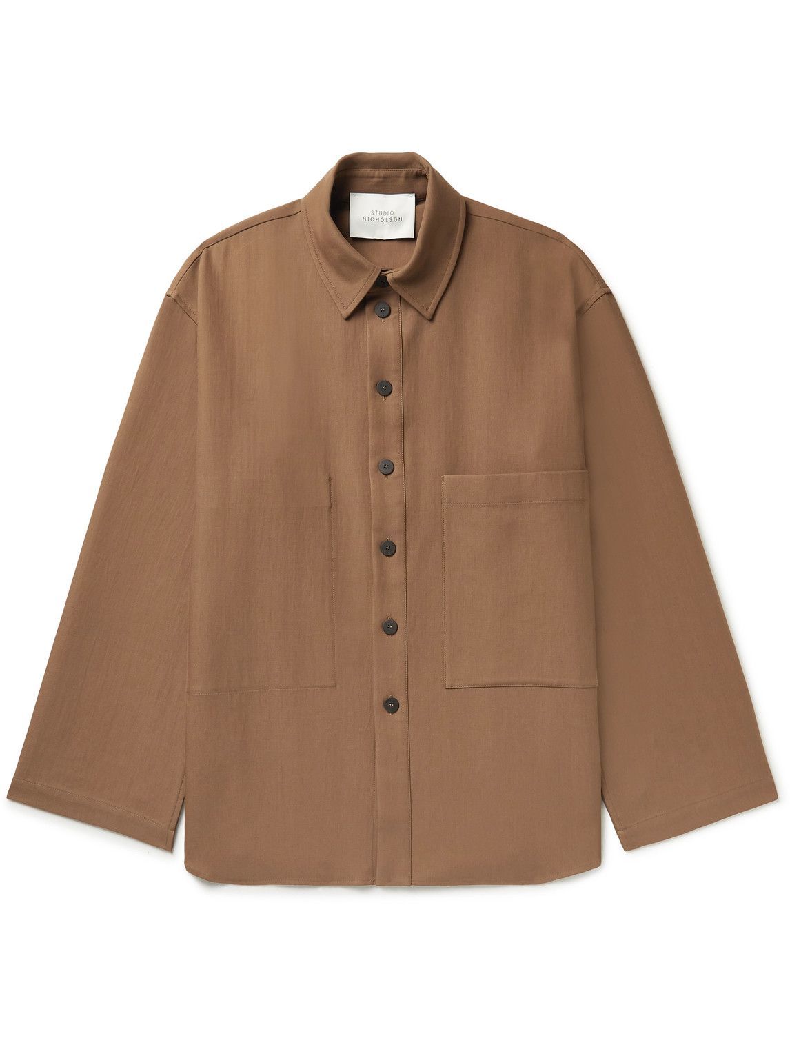 トップス Studio Nicholson Bowdoin Cotton Studio Nicholson - Bowdoin Cotton-Twill Jacket - Brown