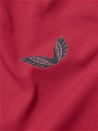 Castore - Logo-Print Stretch-Jersey Half-Zip Running Top - Burgundy