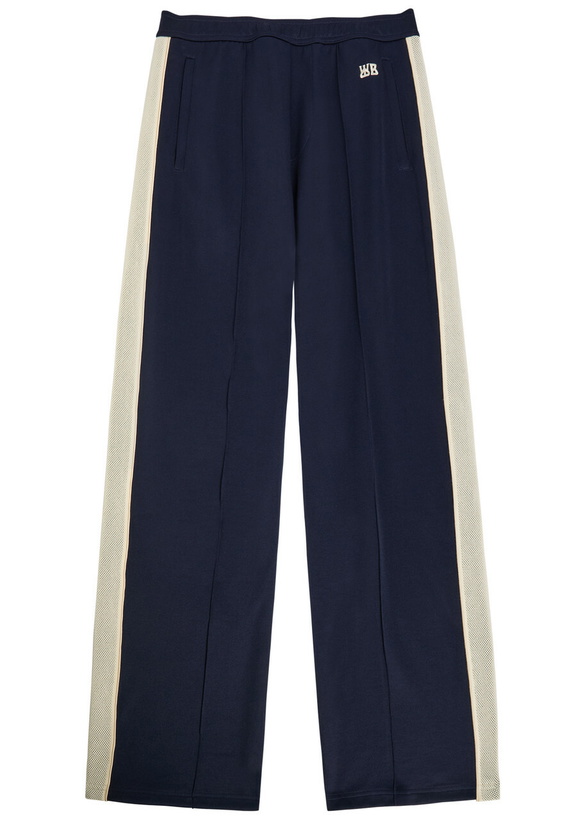Photo: Wales Bonner Motion Panelled Jersey Track Pants Navy